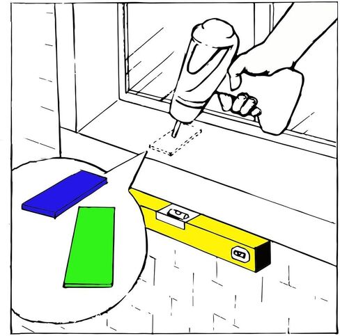 Merriway BH07799 (100 Pcs), 100mm x 24mm x 5mm Window Glazing Flooring Packer Shims, Blue in Kuwait