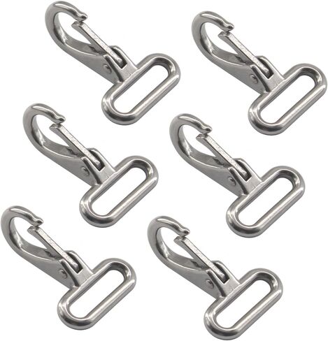 (6 Pieces) Eye Snap Hook 304 Stainless Steel Quick Release Snap Hook Boat Shackles for Sailing Rigging Yacht in Kuwait
