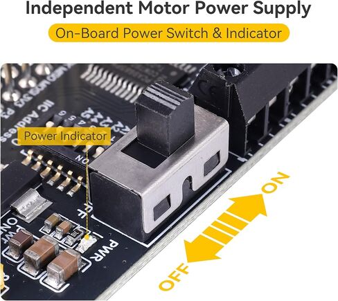 Motor & Servo Driver HAT for Raspberry Pi 40-Pin Header, PCA9685 16-Channel 12-bit PWM + TB6612FNG Dual DC Motor Driver, Drives 2 DC Motors & 6 Servos, I2C Control, 6-12V VIN in Kuwait