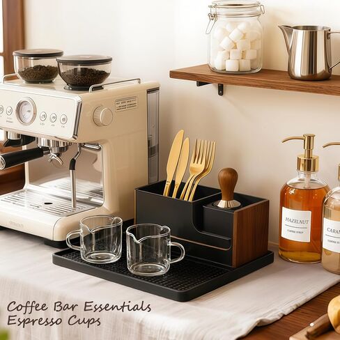 مجموعة أكواب إسبريسو DWTS DANWEITESI مكونة من 2: ملحقات ماكينة الإسبريسو - أكواب الإسبريسو لصانعي القهوة في المنزل - ملحقات بار القهوة الأساسية - طقم أكواب إسبريسو زجاجية سعة 118 مل بمقبض وفوهة in Kuwait