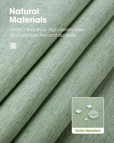 Pureegg Rectangle Linen Tablecloth Waterproof & Stain Resistant, Wrinkle-Free Table Cloth Adds Elegance and Protection, Ideal for Dining, Party, Wedding and Outdoor, 52 x 70 Inch, Sage Green in Kuwait