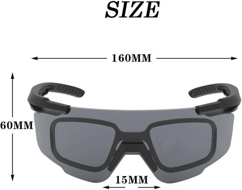 النظارات الشمسية العسكرية الباليستية التكتيكية عالية التأثير المقاومة للرماية نظارات Airsoft Goggle مع 3 عدسات بديلة ونظارات طبية in Kuwait