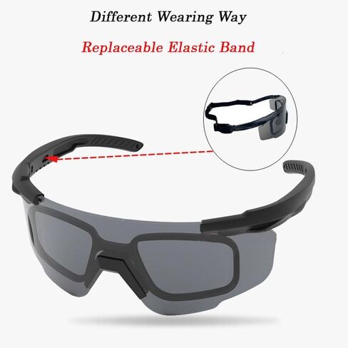 النظارات الشمسية العسكرية الباليستية التكتيكية عالية التأثير المقاومة للرماية نظارات Airsoft Goggle مع 3 عدسات بديلة ونظارات طبية in Kuwait