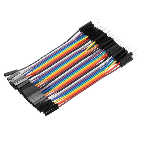 Male to Female 40Pin Breadboard Jumper Wire 2.54mm Pitch Ribbon Cable 10cm Long Electronics Breadboard Ribbon Cables for Breadboard Electronic Projects Pack of 1 in Saudi Arabia