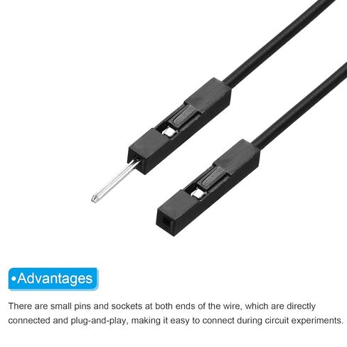 Male to Female 40Pin Breadboard Jumper Wire 2.54mm Pitch Ribbon Cable 10cm Long Electronics Breadboard Ribbon Cables for Breadboard Electronic Projects Pack of 1 in Saudi Arabia