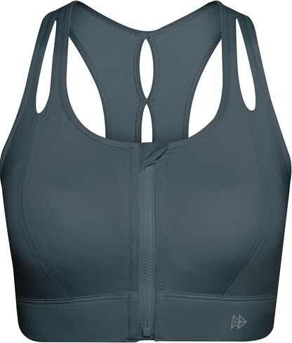 Yvette Sports Bras for Women High Impact Support, Front Zipper Running Bra Plus Size, No Bounce with Racerback & Sewn in Pads in Saudi Arabia