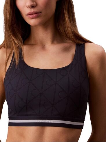 حمالة صدر رياضية للنساء من Calvin Klein مطبوعة بطبعة Icon Sport متوسطة التأثير in Saudi Arabia