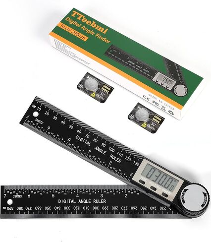 Protractor, Digital Angle Finder Protractor with LCD Display, 2-in-1 360° Angle Measuring Tool and Ruler, Precision Digital Protractor Ruler for Woodworking, Construction, Carpentry in Kuwait