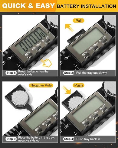 Protractor, Digital Angle Finder Protractor with LCD Display, 2-in-1 360° Angle Measuring Tool and Ruler, Precision Digital Protractor Ruler for Woodworking, Construction, Carpentry in Kuwait