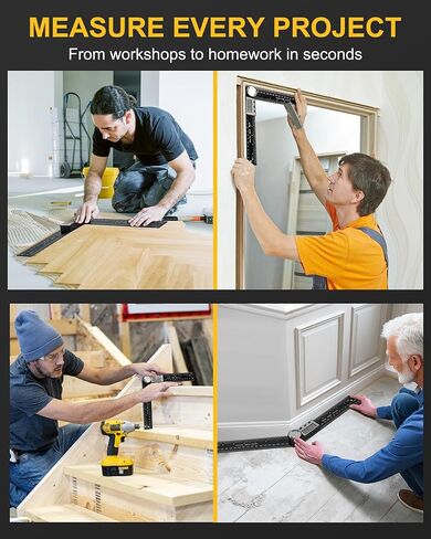 Protractor, Digital Angle Finder Protractor with LCD Display, 2-in-1 360° Angle Measuring Tool and Ruler, Precision Digital Protractor Ruler for Woodworking, Construction, Carpentry in Kuwait