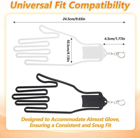 2 Pcs Golf Glove Holder, Glove Stretcher Hanger with Keychain, Keeper Rack Golf Gloves Dryer Shaper Tool Accessories Frame Guardian Hook to Bag Gifts for Men Women Golfer in Saudi Arabia