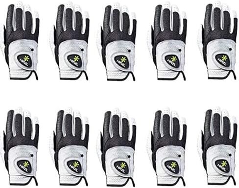 قفازات HIRZL Trust Control 2.0 للجولف، قفاز جولف رجالي لجميع الأحوال الجوية، أبيض/أسود، نخيل جلد الكنغر، مقبض خلفي من جلد Cabretta، موثوق به من قبل Pro's، خالٍ من العرق، قبضة نهائية in Kuwait