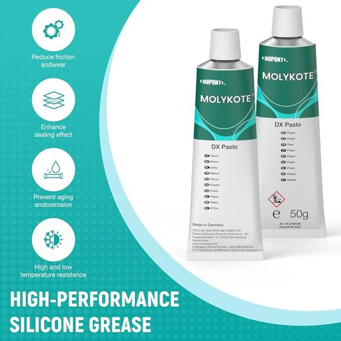 Molykote DX Paste 50g 1.75oz مادة تشحيم بيضاء عالية الحرارة مضادة للاستيلاء على الشحوم للمكونات المعدنية ساعة تروس بلاستيكية صناعية تمنع ملامسات الاحتكاك والالتصاق والإمساك in Kuwait