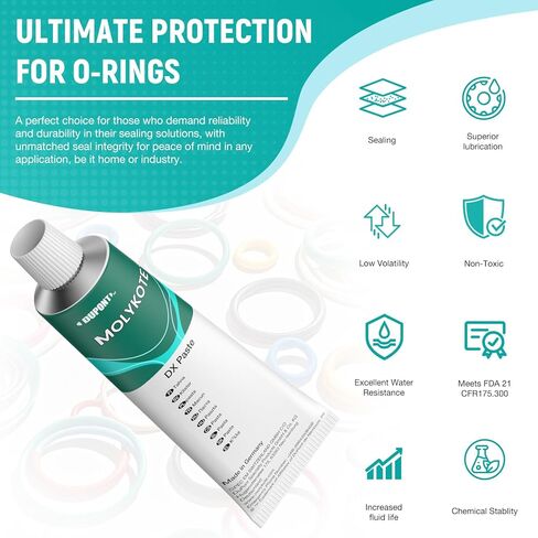 Molykote DX Paste 50g 1.75oz مادة تشحيم بيضاء عالية الحرارة مضادة للاستيلاء على الشحوم للمكونات المعدنية ساعة تروس بلاستيكية صناعية تمنع ملامسات الاحتكاك والالتصاق والإمساك in Kuwait