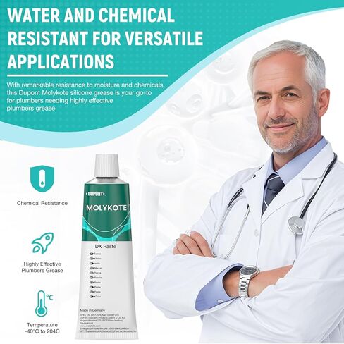 Molykote DX Paste 50g 1.75oz مادة تشحيم بيضاء عالية الحرارة مضادة للاستيلاء على الشحوم للمكونات المعدنية ساعة تروس بلاستيكية صناعية تمنع ملامسات الاحتكاك والالتصاق والإمساك in Kuwait