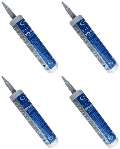 لاصق مانع التسرب من السيليكون من الدرجة الغذائية NSF FDA RTV شفاف 10.3 أونصة (أربعة عبوات) in Kuwait