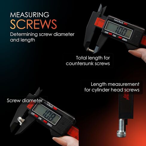 Thermal Grizzly TG Caliper – Digital 150 mm / 6 in ABS Plastic Caliper for PC DIY, Internal/External/Depth/Step Measurements, LCD Display, Metric & Imperial, IP54‑Dust & Splash Resistant in Saudi Arabia