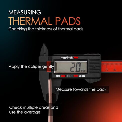 Thermal Grizzly TG Caliper – Digital 150 mm / 6 in ABS Plastic Caliper for PC DIY, Internal/External/Depth/Step Measurements, LCD Display, Metric & Imperial, IP54‑Dust & Splash Resistant in Saudi Arabia