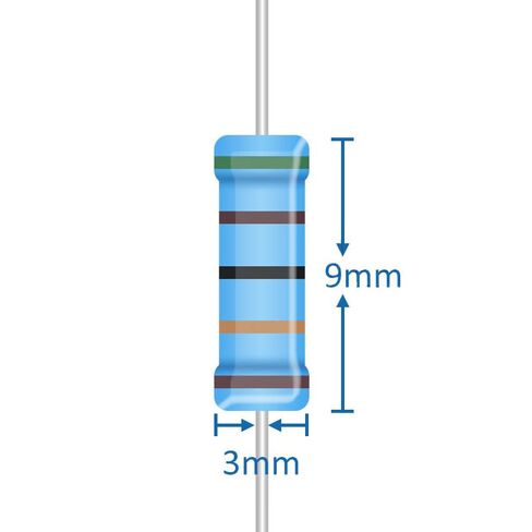 Luftschloss 50pcs 560 ohm 1/2W (0.5 Watt) ±1% Tolerance Metal Film Fixed Resistors (560Ω 560R 560ohm) in Kuwait