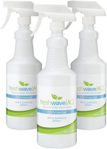 Fresh Wave IAQ Commercial Odor Eliminating Air & Surface Trigger Spray, 32 Fl. Oz. | Pack of 3 | Safer Odor Relief | Natural Plant-Based Odor Eliminator | Odor Absorber for Home or Commercial Areas in Kuwait