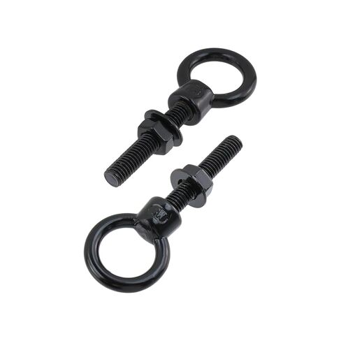 Semetall Lifting Shoulder Eye Bolts, 304 Stainless Steel Heavy Duty Eyebolt with Washers and Nuts - Corrosion Resistant Screw Bolt Lifting Ring for Indoor & Outdoor Use-Black(M8,4 Pack) in Saudi Arabia