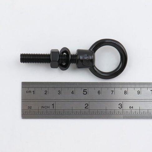 Semetall Lifting Shoulder Eye Bolts, 304 Stainless Steel Heavy Duty Eyebolt with Washers and Nuts - Corrosion Resistant Screw Bolt Lifting Ring for Indoor & Outdoor Use-Black(M8,4 Pack) in Saudi Arabia