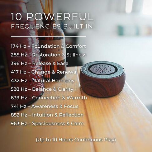 Pure Tone Therapy Sound Healing & Meditation Tool, Solfeggio Frequencies and 432Hz Miracle Tone, Continuous Play and 3-Minute Timer in Saudi Arabia
