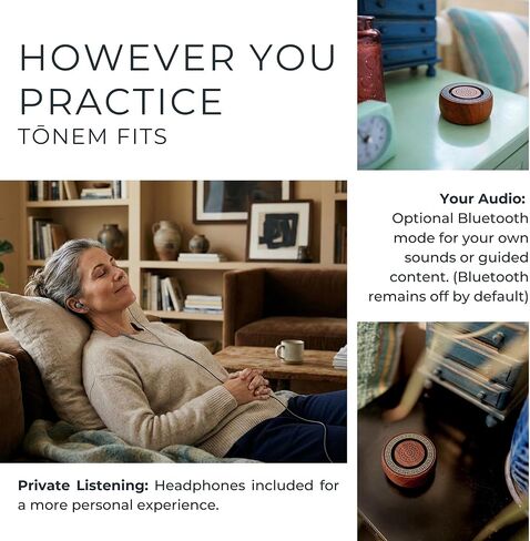 Pure Tone Therapy Sound Healing & Meditation Tool, Solfeggio Frequencies and 432Hz Miracle Tone, Continuous Play and 3-Minute Timer in Saudi Arabia