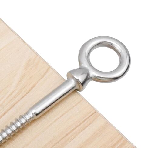 4 Pack Eye Bolts,Heavy Duty 316 Stainless Steel M6 Eye Hooks,Screw-in Eyebolts Marine Grade for Indoor or Outdoor Hanging Hammocks, Swing Chairs in Kuwait