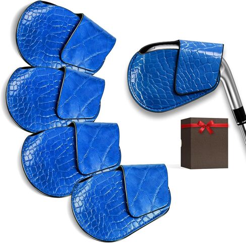 Golf Club Head Covers Set for Irons – Durable Magnetic Leather Club Protective Equipment, Universal Fit for Callaway, Ping, Taylormade, Cobra, Titleist & Most Major Brands, 5 pcs in Kuwait