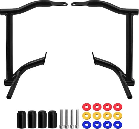 Chrome SaddleBag Guard Rear Saddlebag Crash Bars with Rubber Ends for Motorcycle Accessories Compatible with Harley Touring 2009-2024 in Kuwait