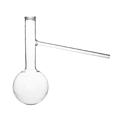 Lab Glass 250ml Lab Distilling Flask, Distillation Flask, with Side arm in Saudi Arabia