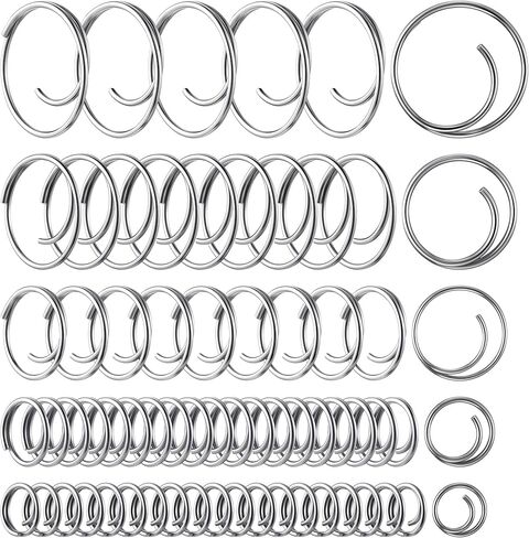 66 Pcs 5 Sizes Stainless Steel Cotter Ring Kit, Durable 316 Stainless Steel Split Rings Secure Popular Sizes of Clevis Pins, Corrosion Resistant Marine Hardware for Hitch Pin Lock Systems in Kuwait