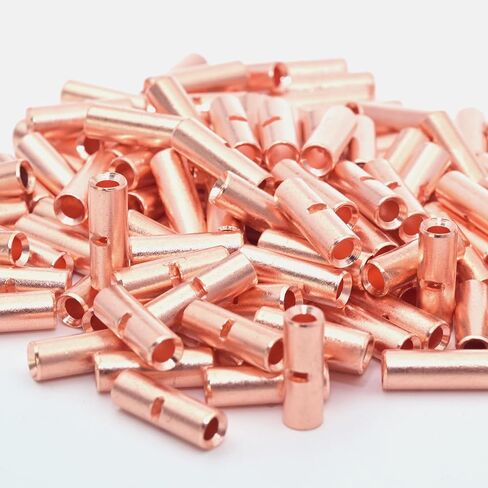 SVAAR 10PCS 4 Gauge Butt Connectors 4 AWG Non Insulated Butt Splice Connectors Uninsulated Crimp Butt Splices Kit Bare Pure Copper Seamless Barrel Butt Terminals for Auto Repair 10PCS 3:1 Heat Shrinks in Kuwait