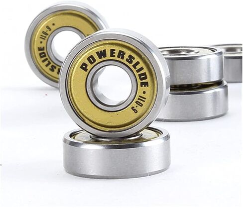 محامل 16 قطعة Powerslide ILQ-9 608 محامل التزلج على الجليد لسباق التعرج الأسطوانة 608zz ذهبي in Kuwait