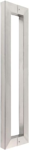 Heavy Duty Stainless Steel Square Tube Commercial Push-Pull Door Handle/Glass Door Handle/Wooden Door Handle, 5 Lengths (Size : Length1200mm) (Length1200mm) in Kuwait