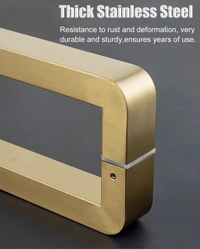 Stainless Steel Square Push Pull Door Handle, Commercial Swing Door Replacement, Durable Double Sided Glass Door Hardware in Kuwait