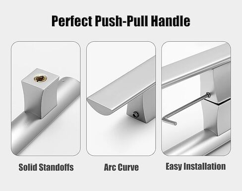 Arc Grab Bar Door Pull Handle, Durable Aluminum for Swing Doors in Various Commercial Spaces in Kuwait