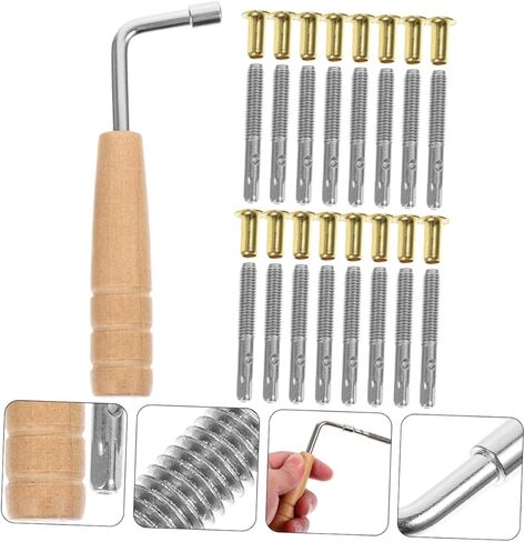 BESPORTBLE 1Set Lyre Harp String Nails with Tuning Wrench Professional Lyre Pin Nail for String Instrument Parts Durable Harp Tuning Tool for Musicians for Lyre Players in Saudi Arabia