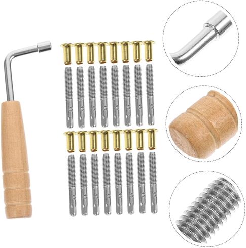 BESPORTBLE 1Set Lyre Harp String Nails with Tuning Wrench Professional Lyre Pin Nail for String Instrument Parts Durable Harp Tuning Tool for Musicians for Lyre Players in Saudi Arabia