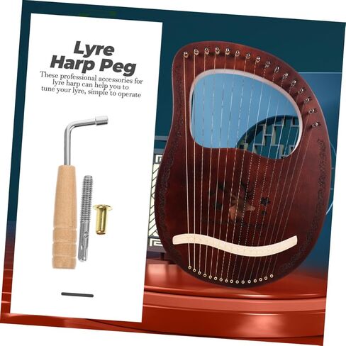 BESPORTBLE 1Set Lyre Harp String Nails with Tuning Wrench Professional Lyre Pin Nail for String Instrument Parts Durable Harp Tuning Tool for Musicians for Lyre Players in Saudi Arabia