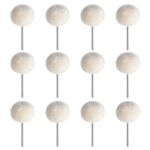 12PCS 25mm Soft Cashmere Polishing Buffing Wheel,Buffing Wheel Set,Polishing Bits for Rotary Tools -3/32"(2.35mm) Shank in Saudi Arabia