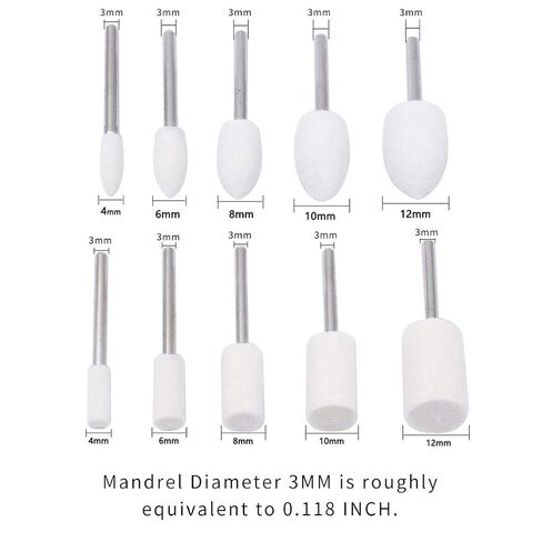 مجموعة عجلات تلميع للحفر لقم عجلة عازلة صغيرة ملحقات أداة دوارة ساعة تلميع مجموعة رأس لباد الصوف والقطن لقم طحن المجوهرات 3 مم مغزل 50 قطعة in Kuwait