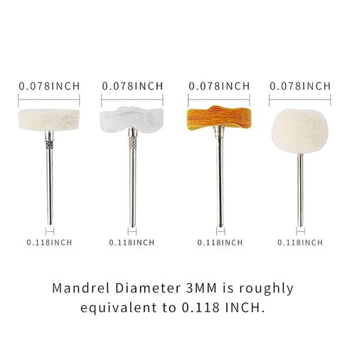 مجموعة عجلات تلميع للحفر لقم عجلة عازلة صغيرة ملحقات أداة دوارة ساعة تلميع مجموعة رأس لباد الصوف والقطن لقم طحن المجوهرات 3 مم مغزل 50 قطعة in Kuwait
