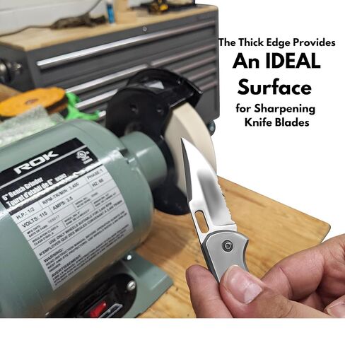 LINE10 Tools 6-inch Hard Felt Buffing Polishing Wheel, Pack of 2, with 1/2-Inch Arbor Drill Adapter, Works with Bench Grinder Polisher Extra Thick Firm Condensed Wool for Metal, Glass, Knife in Kuwait