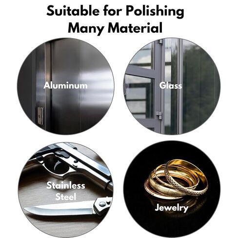 LINE10 Tools 6-inch Hard Felt Buffing Polishing Wheel, Pack of 2, with 1/2-Inch Arbor Drill Adapter, Works with Bench Grinder Polisher Extra Thick Firm Condensed Wool for Metal, Glass, Knife in Kuwait