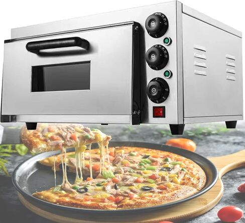 Single/Double Kitchen Oven,Indoor Pizza Maker,Commercial Pizza Drawer Toaster Oven,Stainless Steel Electric Pizza Oven,for Restaurant Home,Singlelayer-Singlelayer in Saudi Arabia