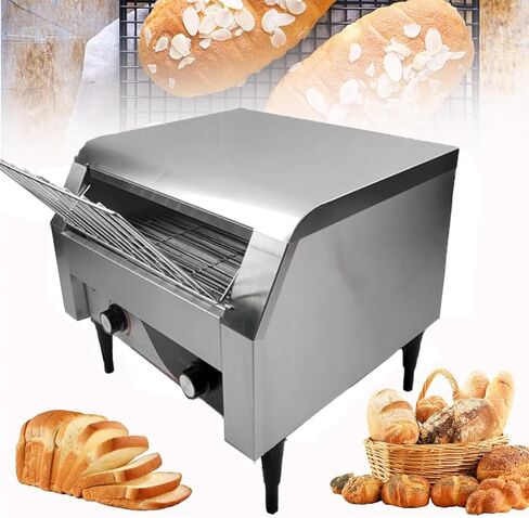 Toaster Commercial, Electric Stainless Steel Restaurant Oven, Heavy Duty Industrial Conveyor Toasters, for Bagel Burgers Bun-300Slices/Hour in Saudi Arabia