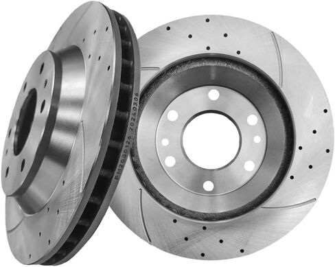 PM Auto Front 305mm Drilled Slotted Brake Disc Rotors Replacement For 2005 Saab 9-7X Linear in Saudi Arabia