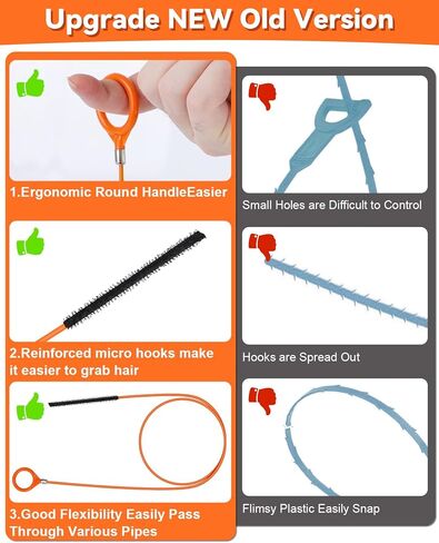11in1 مجموعة ثعابين الصرف مع خطاف تنظيف المجاري المغناطيسي 24 بوصة ، أداة تصريف الأفعى 25 بوصة ، صرف سعة 34 بوصة الصلب ، فرشاة تصريف الأنبوب 59 بوصة ، فرشاة تنظيف 18 بوصة للمرحاض ، بالوعة المطبخ in Kuwait
